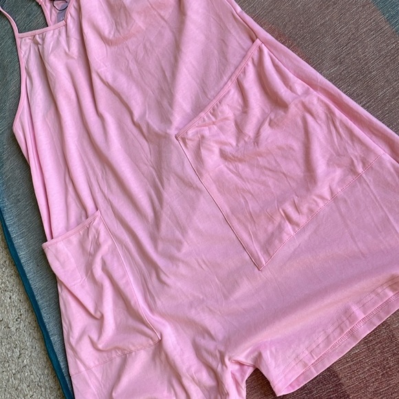NWT Gracyoga Pink Boho Slouchy Romper Medium - Picture 6 of 9